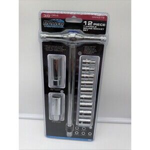 Power Torque GM4278 12 Piece T Handle Spline Socket Set 3/8” Drive